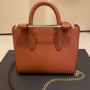 Strathberry Nano Tote Bag in Chestnut NWOT